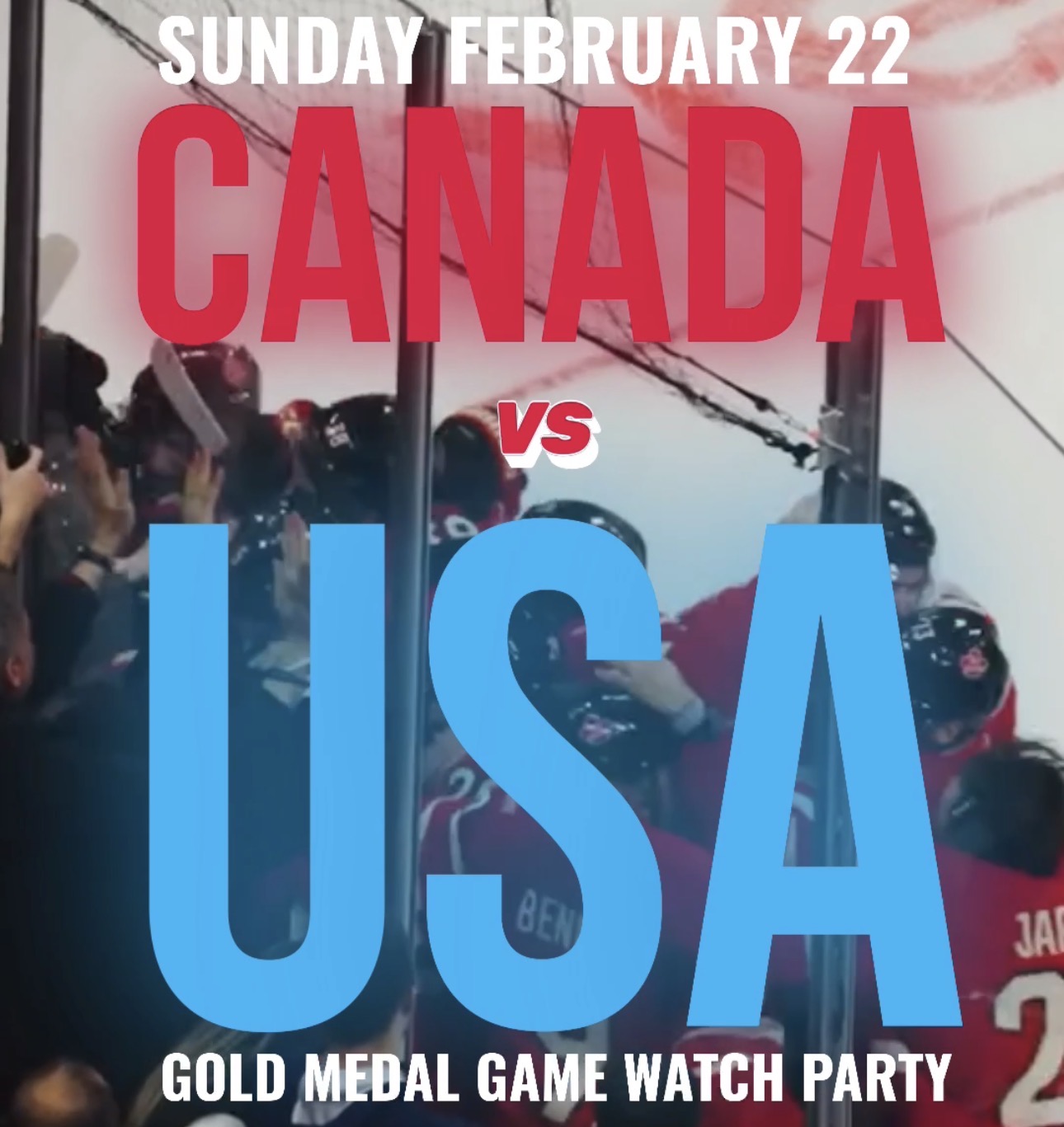 Team Canada vs USA Men’s Hockey Gold Medal Live Watch Party at Good Co Main Street