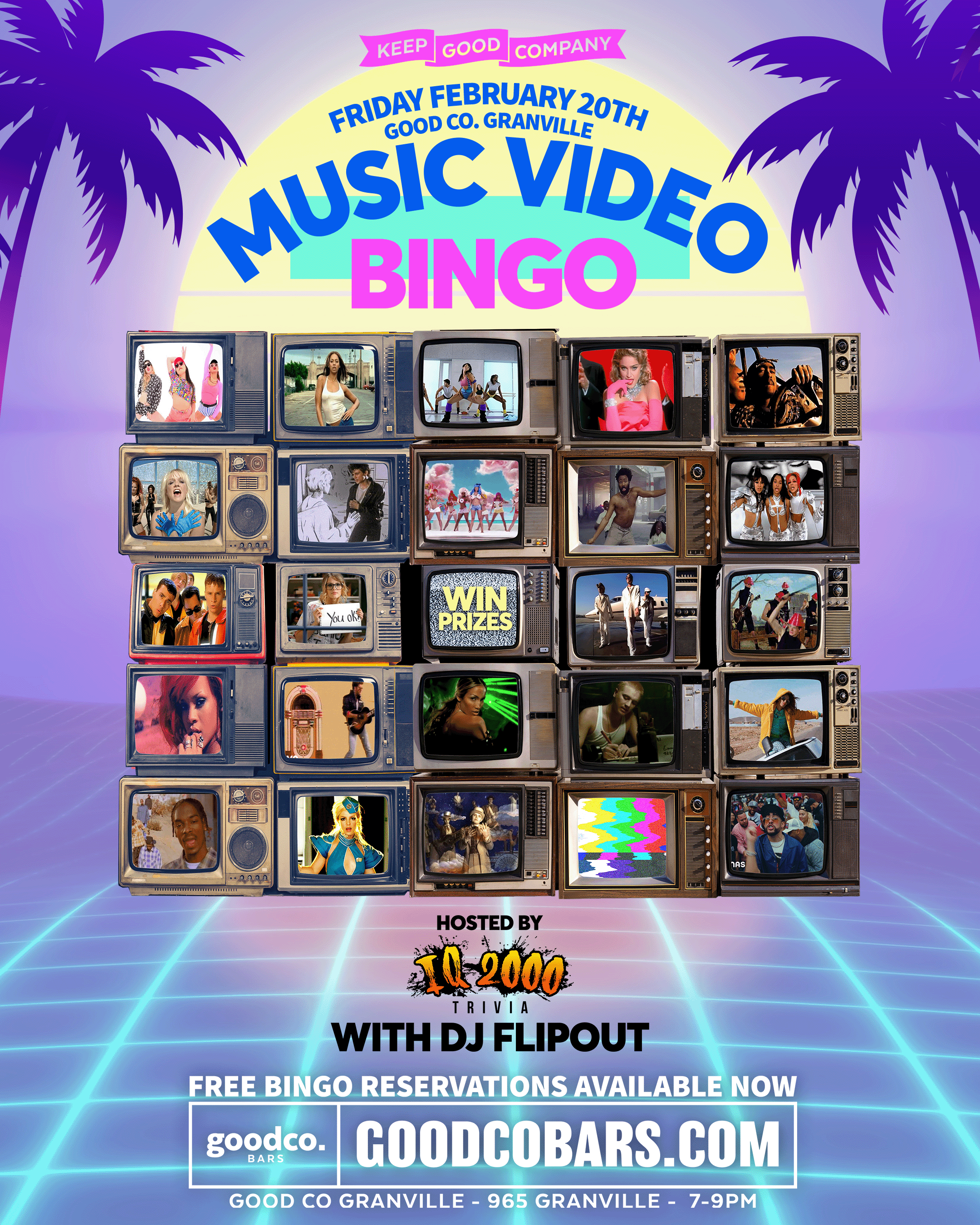 Music Video Bingo Hosted By IQ2000 & DJ Flipout