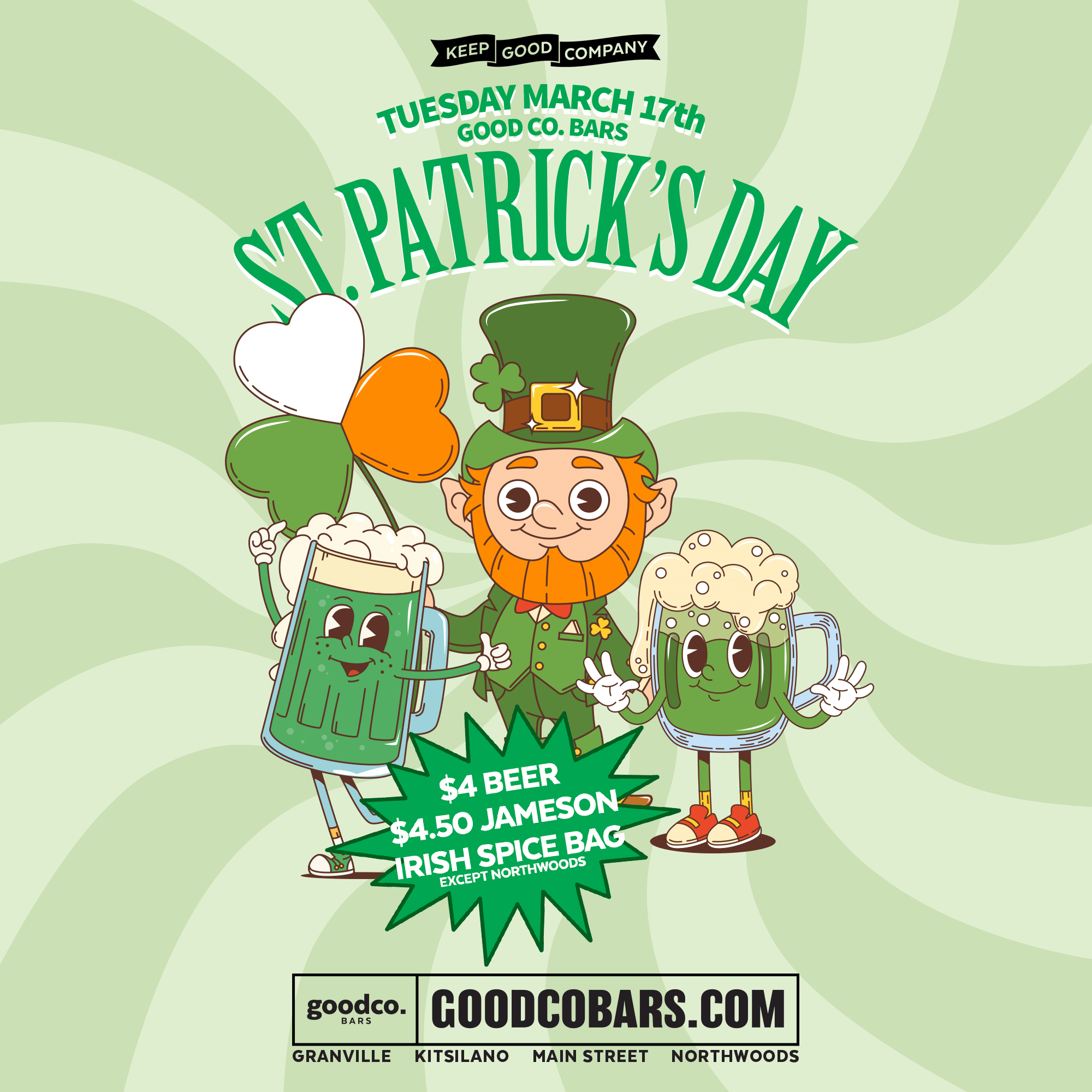 St. Patrick’s Day At Good Co. Bars!