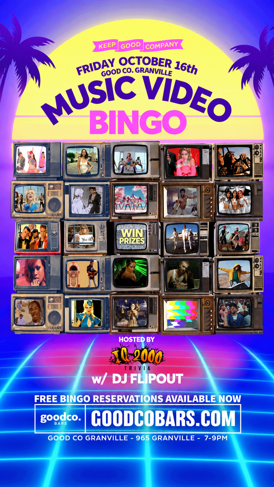 Music Video Bingo - Bruno Mars Edition