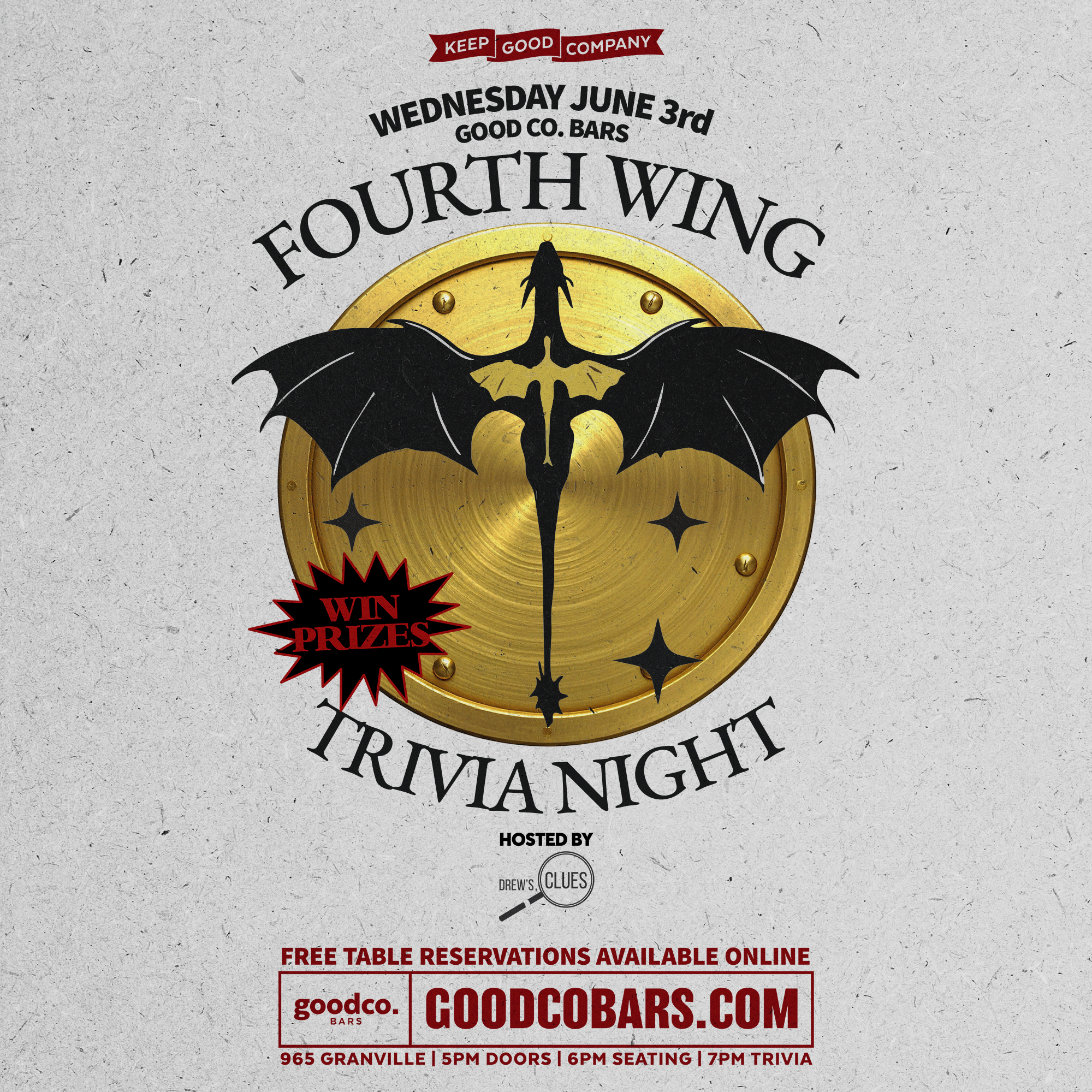 Fourth Wing Trivia Night Hosted By Drew’s Clues