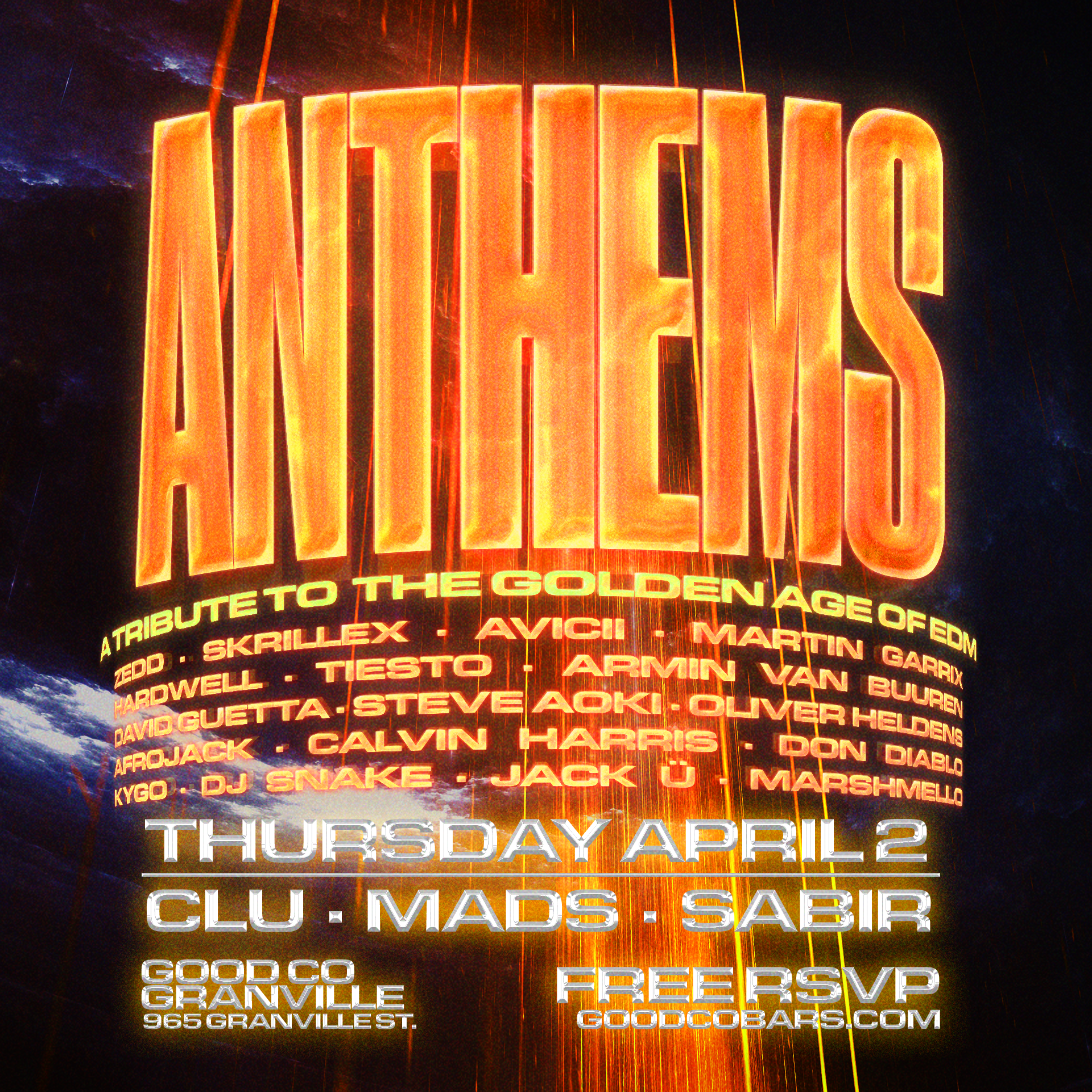 ANTHEMS - EDM Throwback Night