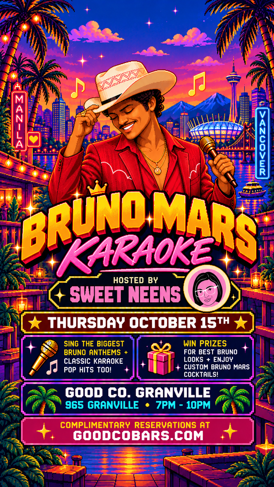 Bruno Mars Karaoke Hosted By Sweet Neens