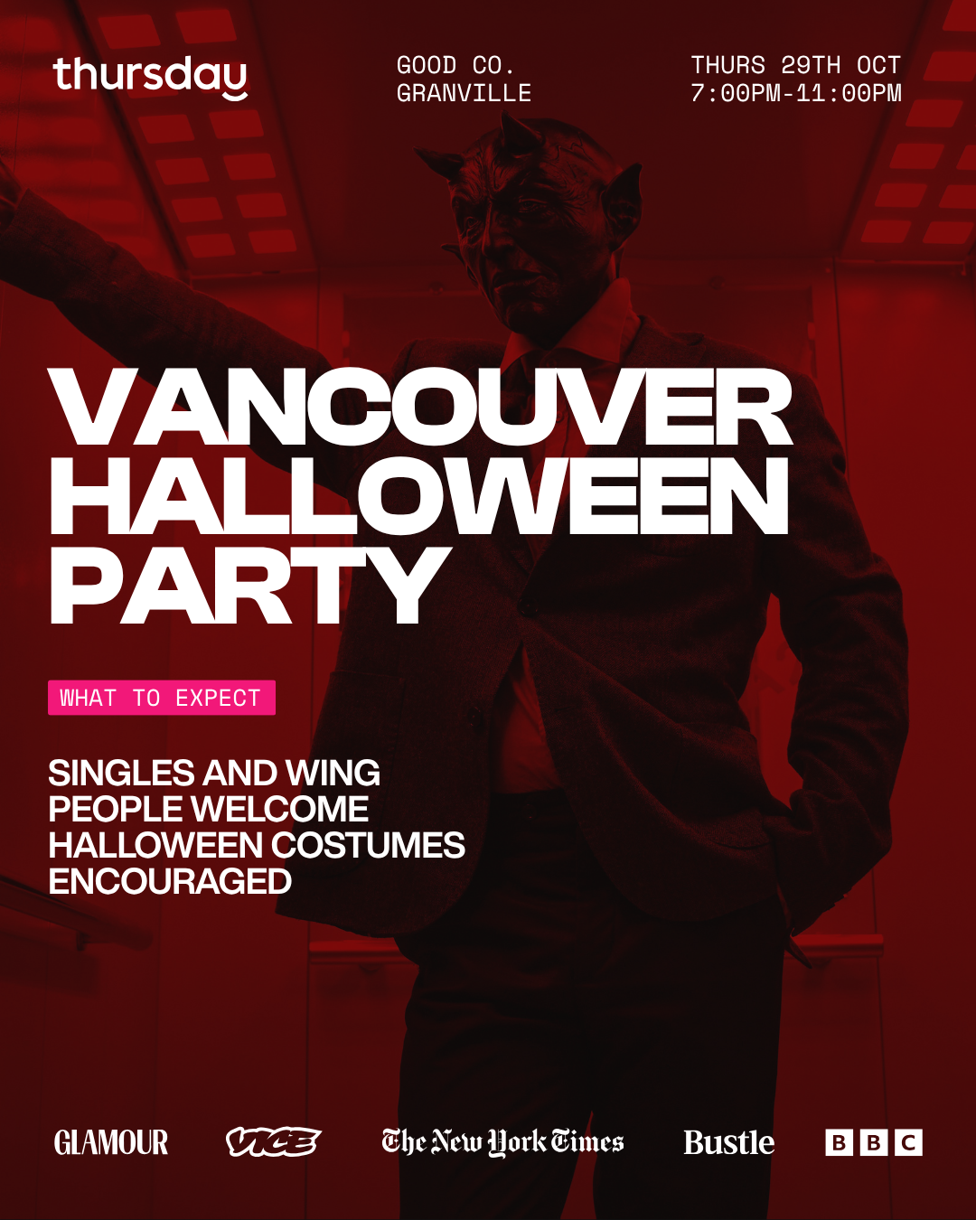 THURSDAY | SINGLES HALLOWEEN PARTY! | VANCOUVER