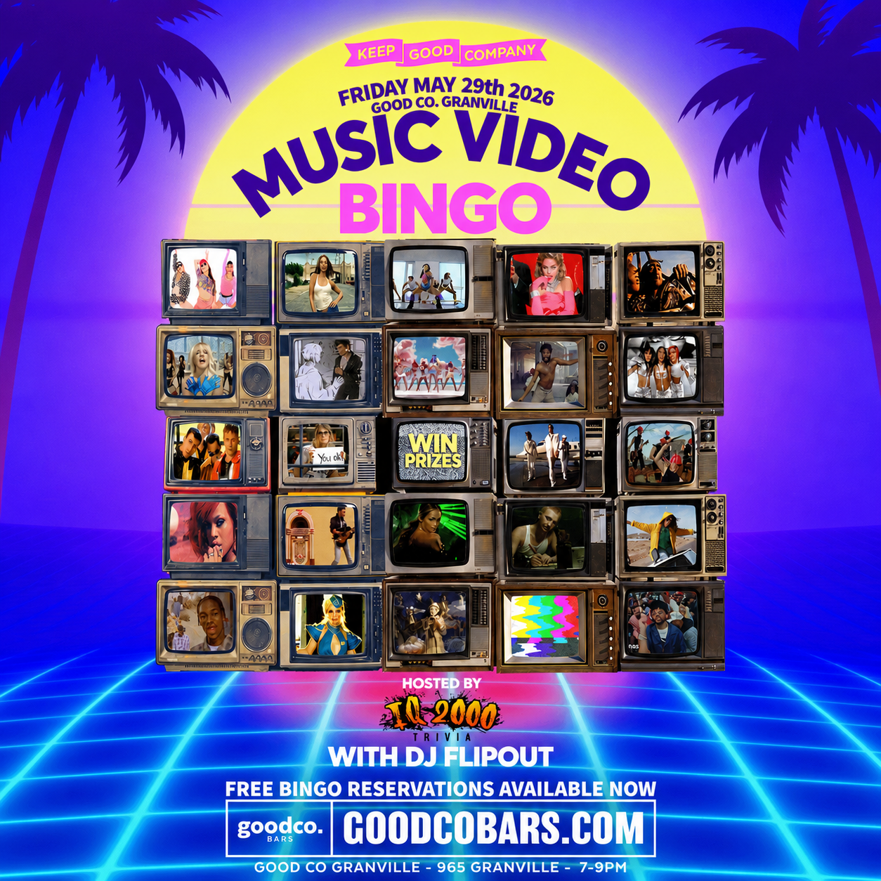Music Video Bingo with DJ Flipout & IQ2000