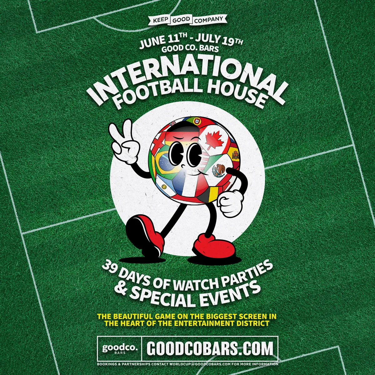 FIFA 2026 – International Football House at Good Co. Bars